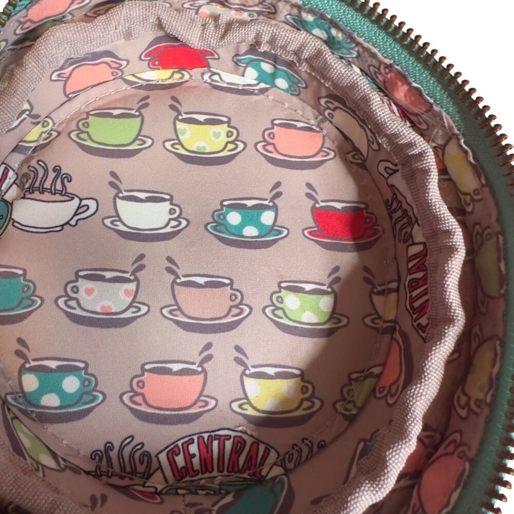 Friends Central Perk Coffee Cup-Shaped Loungefly Crossbody Bag With Chain Strap - Picture 6 of 7